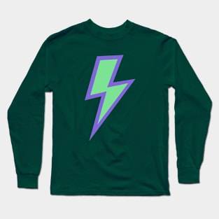 Mint Green Lightning Bolt with Purple Long Sleeve T-Shirt